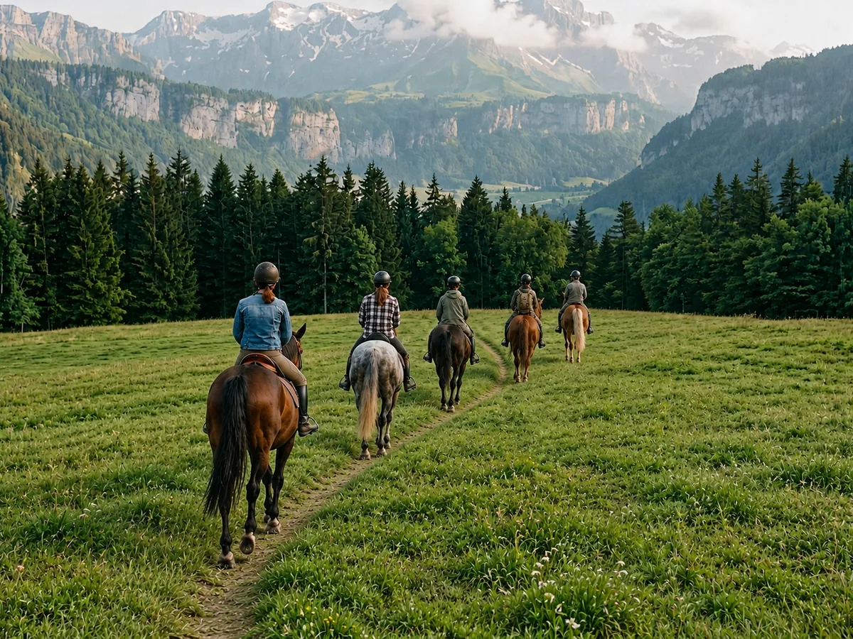 Balade à cheval en Savoie, autour de Les Échelles